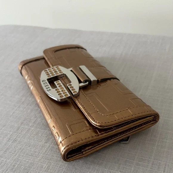 Guess Tan Wallet with Embossed Design - Picture 3 of 8